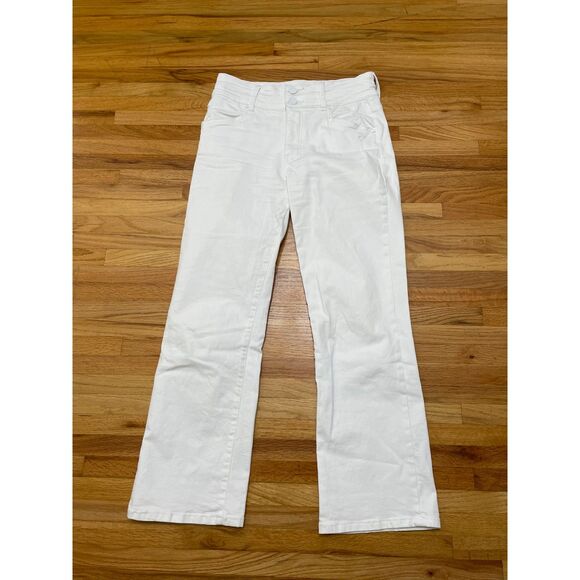 Kut From The Kloth Kelsey Women's 6 White Jeans Denim Cotton Flare Ankle Hi-Rise - Picture 1 of 13
